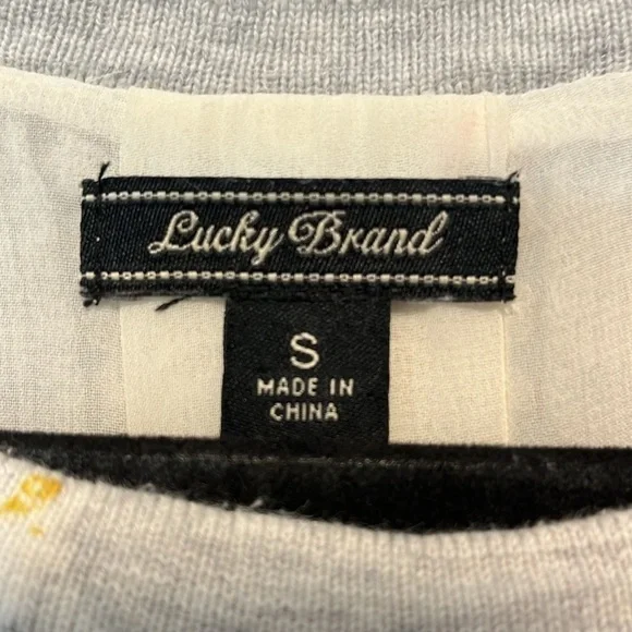 EUC Lucky Brand Layered Floral Sweater - Picture 2 of 5